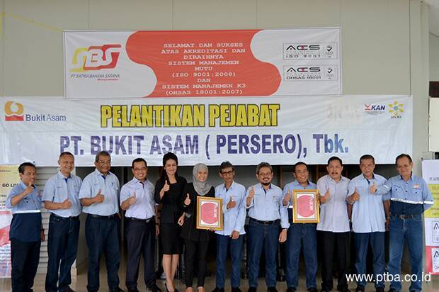 PT SBS (Grup PTBA) Raih ISO 9001 dan OHSAS 18001