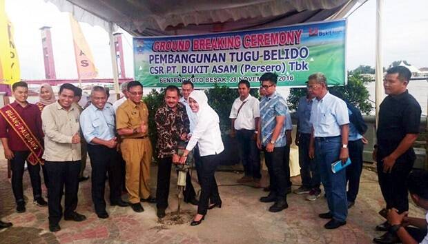 PTBA Bangun Tugu Belida, Ikon Kota Palembang