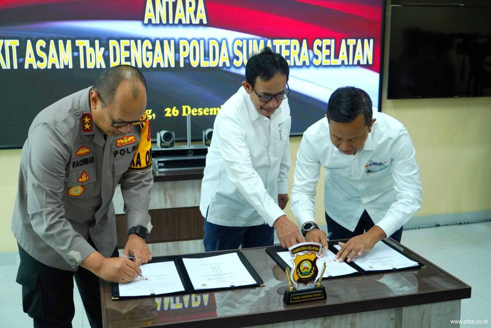 PTBA Gandeng Polda Sumsel untuk Pengamanan Objek Vital Nasional