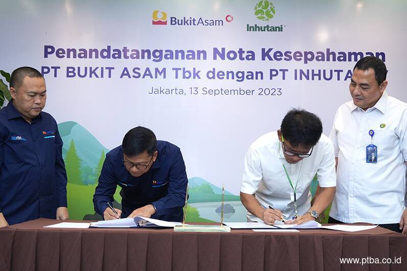 Bukit Asam (PTBA) Gandeng Inhutani V untuk Reklamasi hingga Pengelolaan Hutan