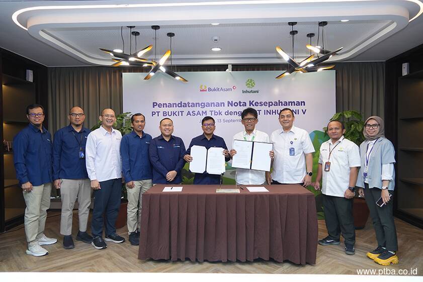 Bukit Asam (PTBA) Gandeng Inhutani V untuk Reklamasi hingga Pengelolaan Hutan