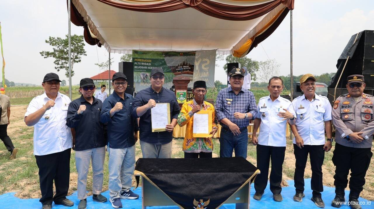 PLTS Irigasi Bukit Asam (PTBA) Sejahterakan Petani di Lampung Tengah