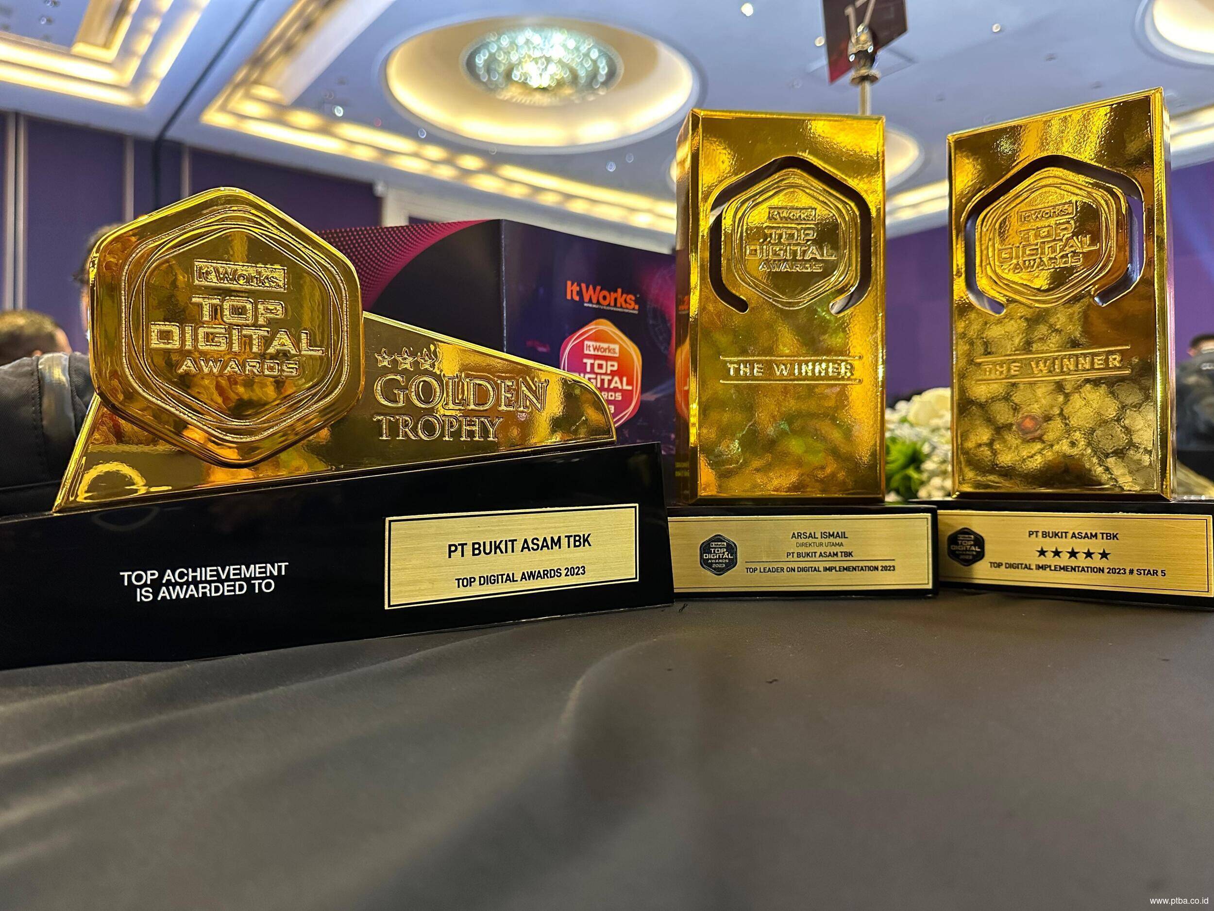 Sabet 3 Penghargaan, Bukit Asam (PTBA) Cetak Prestasi di Top Digital Awards 2023