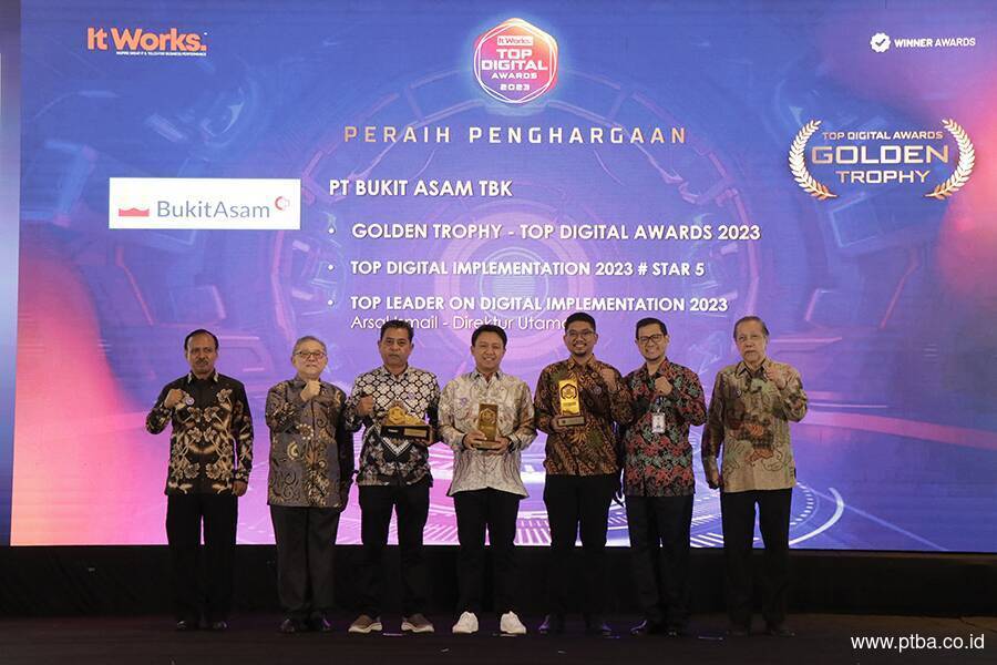 Sabet 3 Penghargaan, Bukit Asam (PTBA) Cetak Prestasi di Top Digital Awards 2023