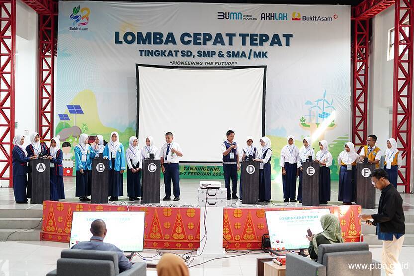 Dukung Kemampuan Akademik Pelajar, Bukit Asam Hadirkan Lomba Cepat Tepat dan Speech Competition