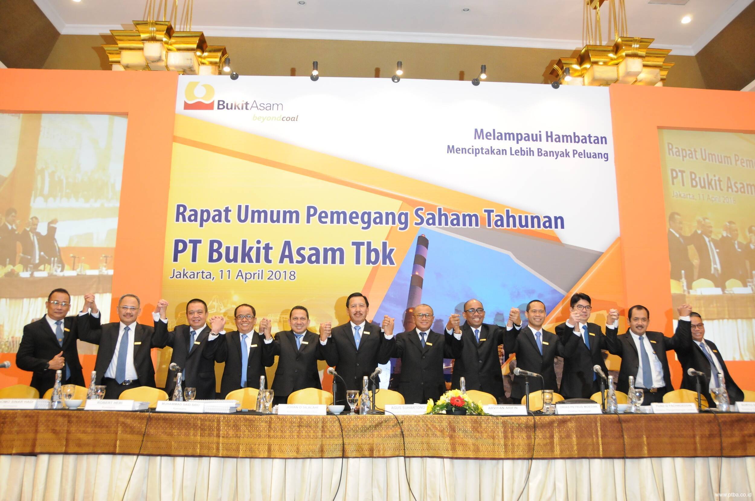 PTBA Bagikan Dividen Rp 3,35 Triliun Pada RUPS Tahun Buku 2017