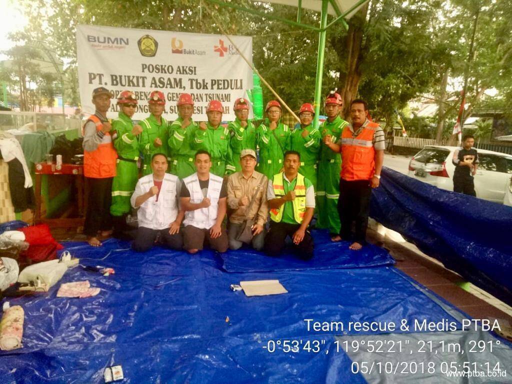 PTBA Kirim Tim Rescue dan Medis ke Palu