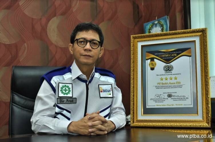 Bukit Asam Raih Penghargaan dalam World Safety Organization Indonesia Safety Culture Award (WISCA) Tahun 2021